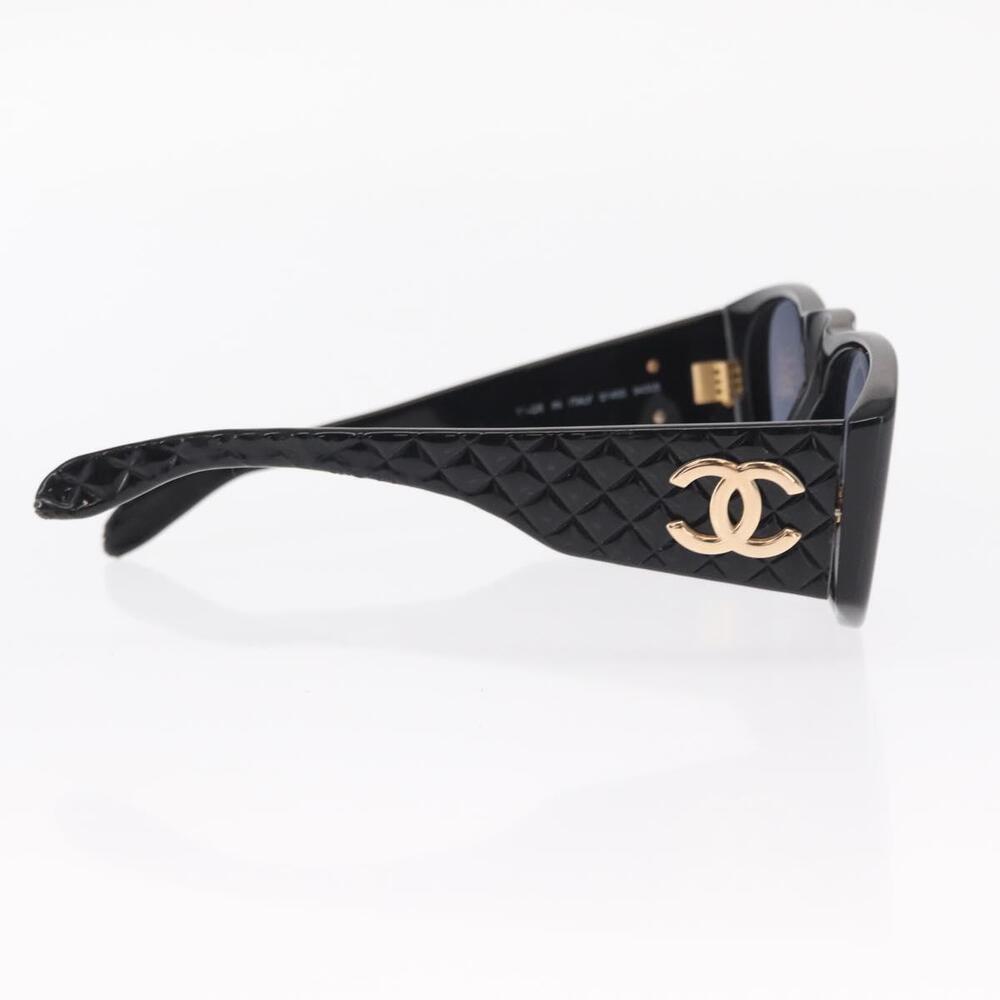 CHANEL COCO Mark Sunglasses plastic Black CC Auth 157822 - Picture 5 of 13